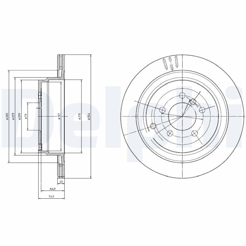 BG4021C DELPHI Disco freno 