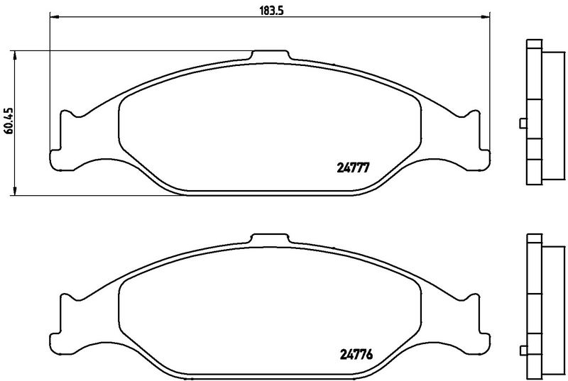 P24082 BREMBO Kit pastiglie freno, Freno a disco 