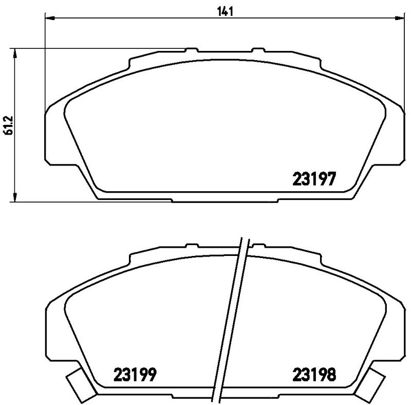 P28041 BREMBO Kit pastiglie freno, Freno a disco 
