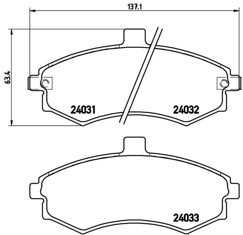 P30020 BREMBO Kit pastiglie freno, Freno a disco 