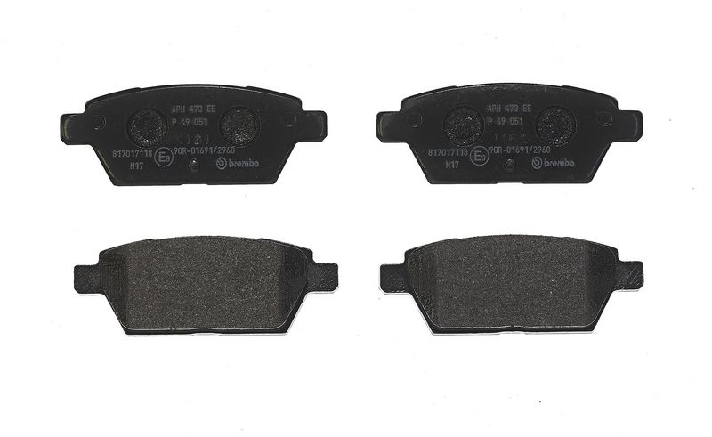 P49051 BREMBO Kit pastiglie freno, Freno a disco 