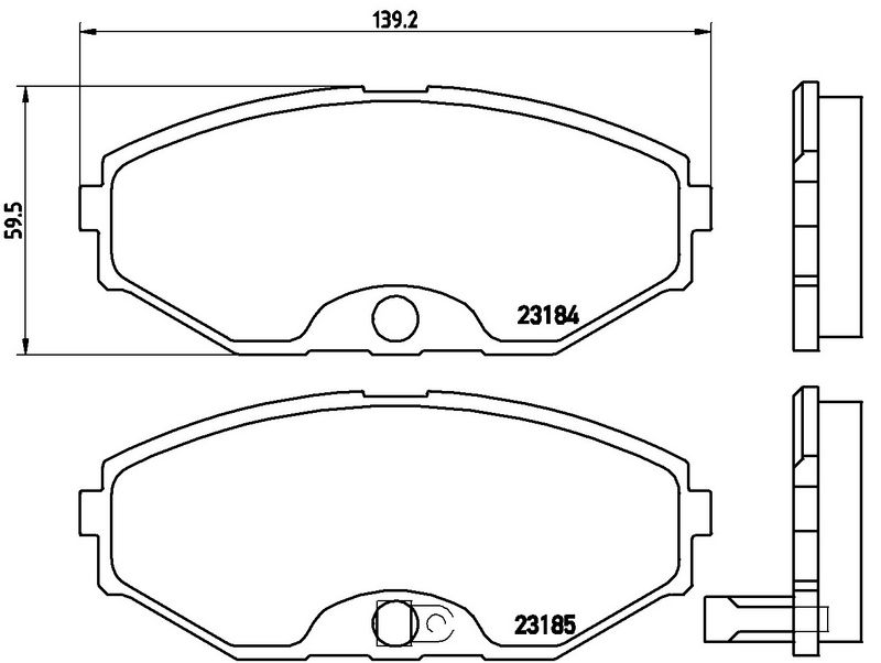 P56045 BREMBO Kit pastiglie freno, Freno a disco 