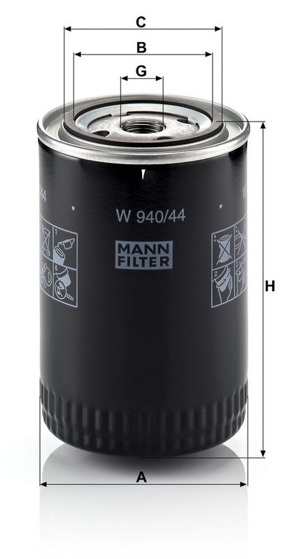 W940/44 MANN-FILTER Filtro olio 