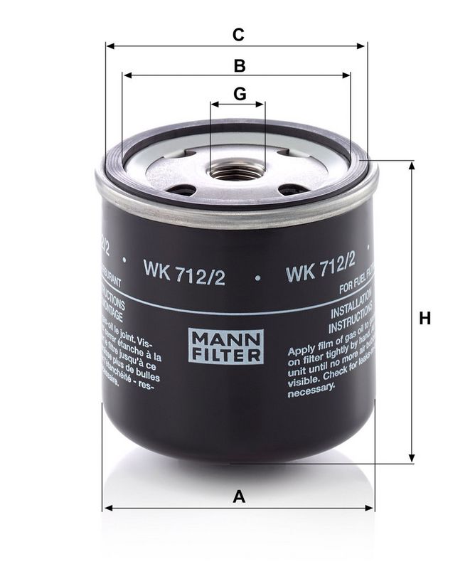 WK712/2 MANN-FILTER Filtro carburante 
