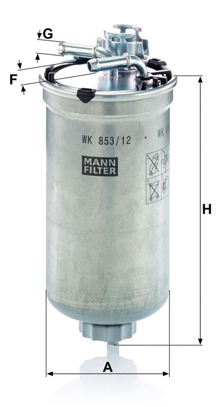 WK853/12 MANN-FILTER Filtro carburante 