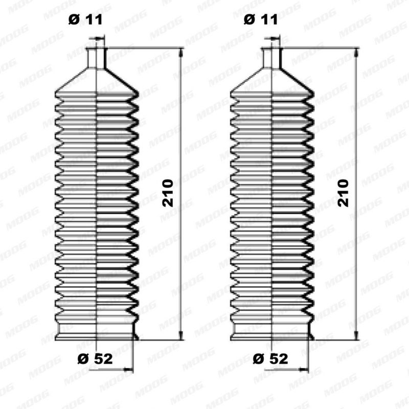 K150028 MOOG Kit soffietto, Sterzo 