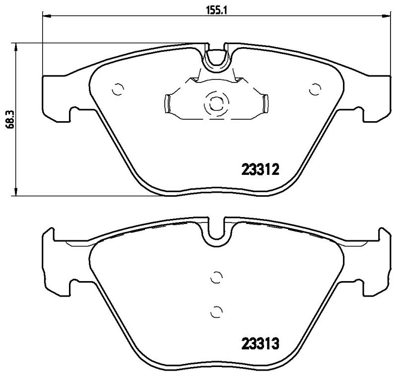 P06054 BREMBO Kit pastiglie freno, Freno a disco 