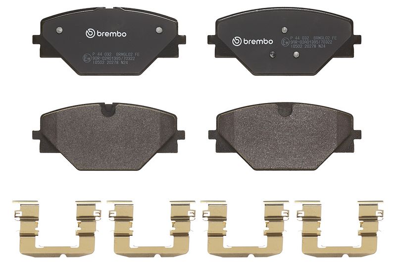 P44032 BREMBO Kit pastiglie freno, Freno a disco 