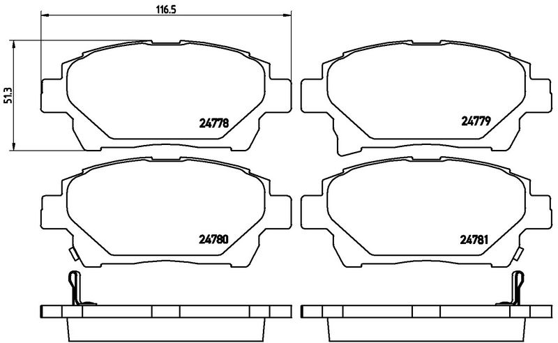 P83097 BREMBO Kit pastiglie freno, Freno a disco 