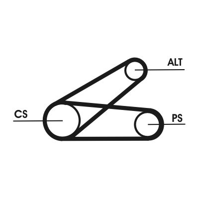 6PK873ELASTT1 CONTINENTAL CTAM Kit Cinghie Poly-V 