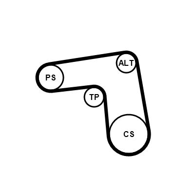 7PK1076K1 CONTINENTAL CTAM Kit Cinghie Poly-V 