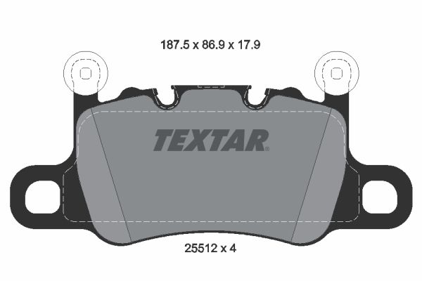 2551201 TEXTAR Kit pastiglie freno, Freno a disco 