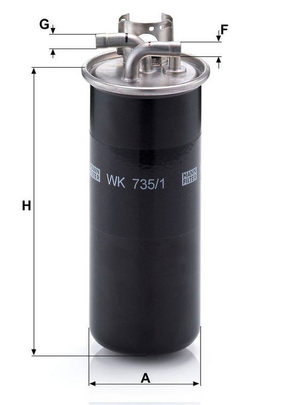 WK735/1 MANN-FILTER Filtro carburante 