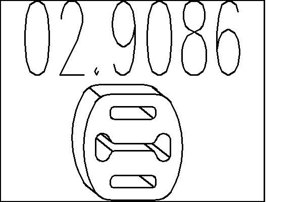 02.9086 MTS Tampone paracolpo, Silenziatore 