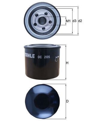 OC205 KNECHT Filtro olio 