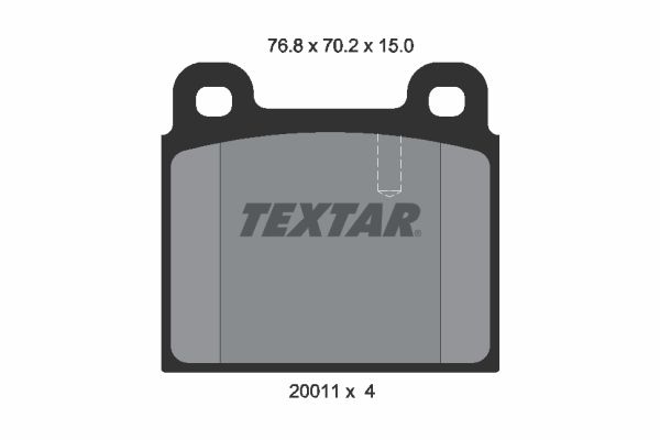2001102 TEXTAR Kit pastiglie freno, Freno a disco 