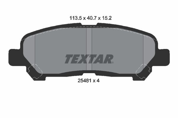 2548101 TEXTAR Kit pastiglie freno, Freno a disco 