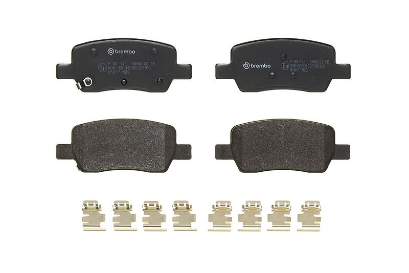 P30141 BREMBO Kit pastiglie freno, Freno a disco 