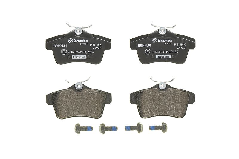 P61114X BREMBO Kit pastiglie freno, Freno a disco 