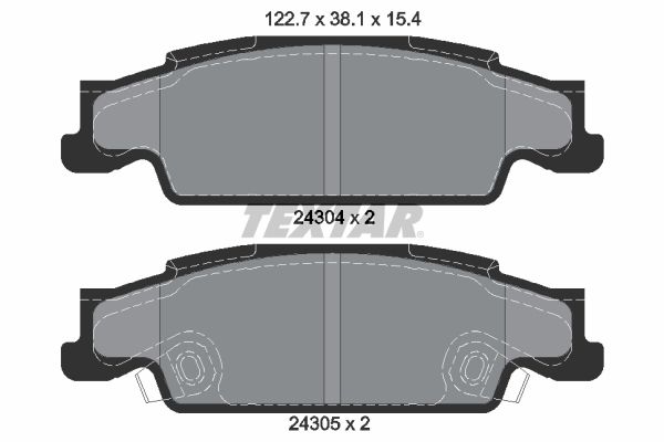 2430401 TEXTAR Kit pastiglie freno, Freno a disco 