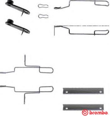 A02230 BREMBO Kit accessori, Pastiglia freno 