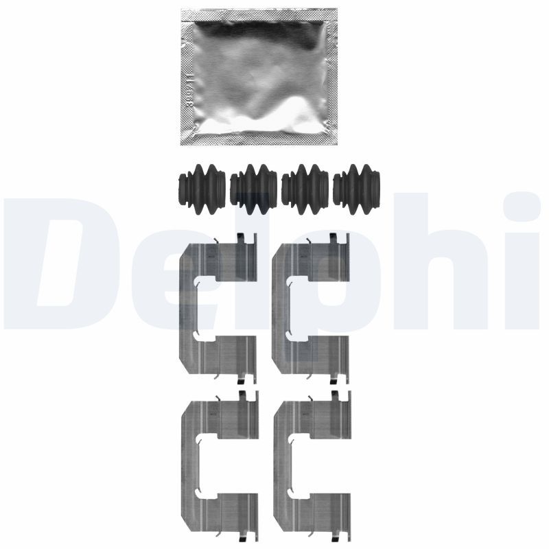 LX0663 DELPHI Kit accessori, Pastiglia freno 