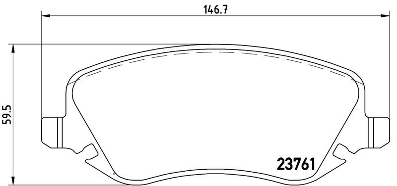 P23088 BREMBO Kit pastiglie freno, Freno a disco 