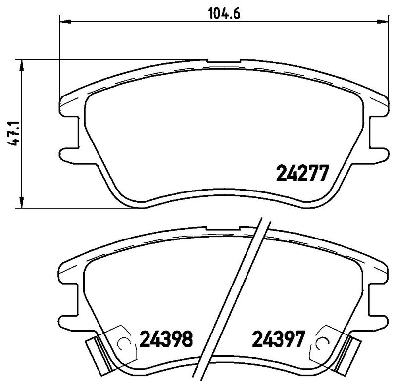 P30027 BREMBO Kit pastiglie freno, Freno a disco 