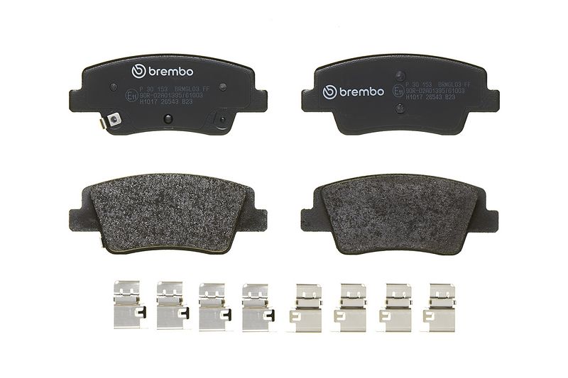 P30153 BREMBO Kit pastiglie freno, Freno a disco 