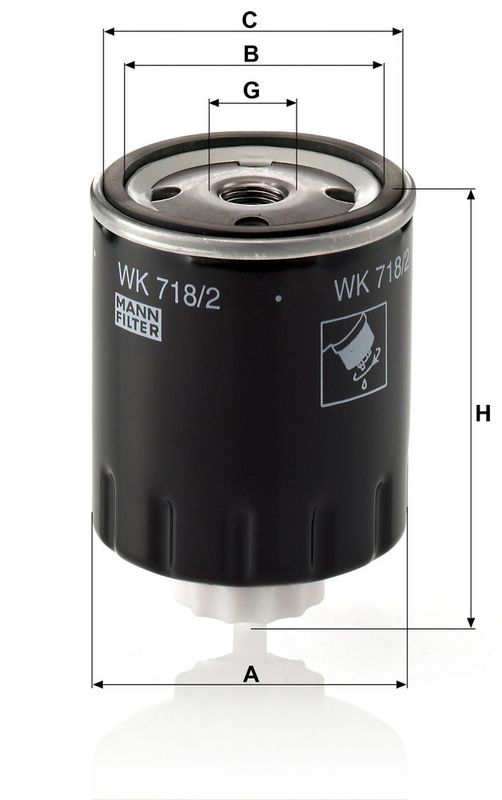 WK718/2 MANN-FILTER Filtro carburante 