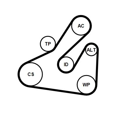 5PK1745K1 CONTINENTAL CTAM Kit Cinghie Poly-V 