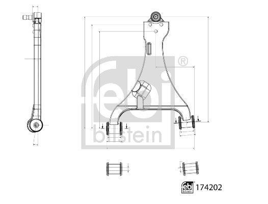 174202 FEBI BILSTEIN Braccio oscillante, Sospensione ruota 