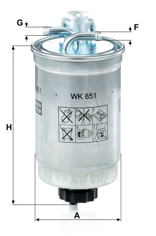 WK851 MANN-FILTER Filtro carburante 