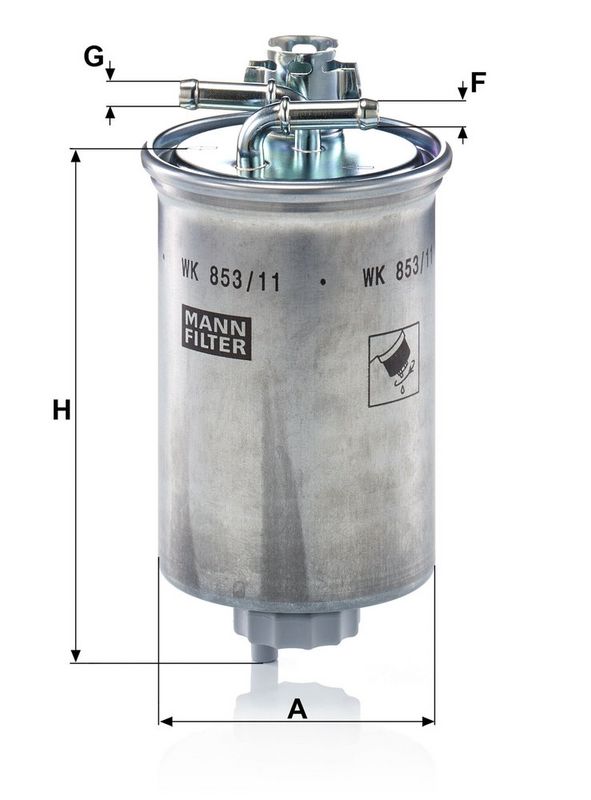 WK853/11 MANN-FILTER Filtro carburante 