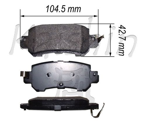 FK3156 KAISHIN Kit pastiglie freno, Freno a disco 