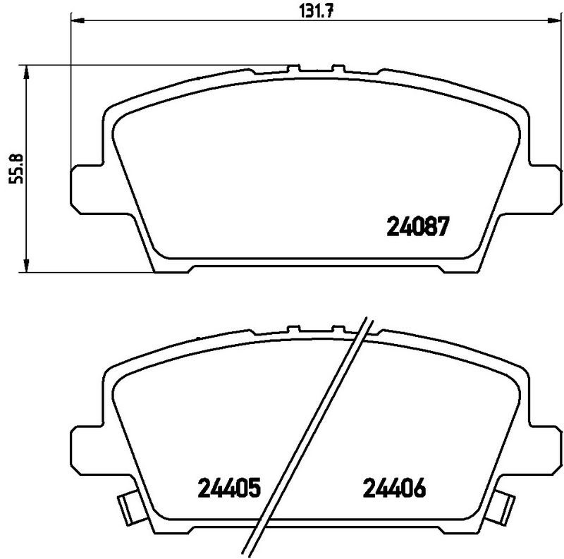 P28037 BREMBO Kit pastiglie freno, Freno a disco 