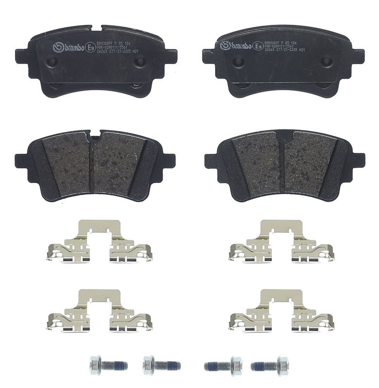 P85186 BREMBO Kit pastiglie freno, Freno a disco 
