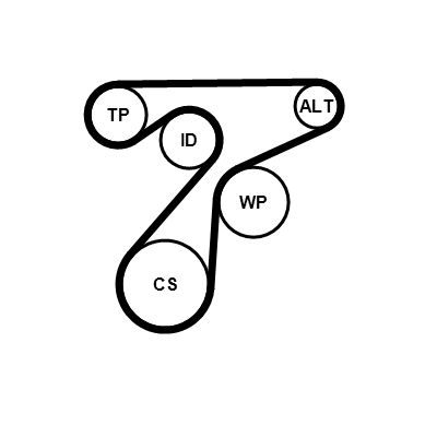 6PK1345K3 CONTINENTAL CTAM Kit Cinghie Poly-V 