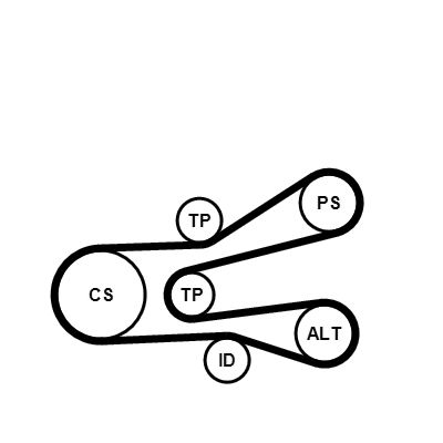 6PK1440K1 CONTINENTAL CTAM Kit Cinghie Poly-V 