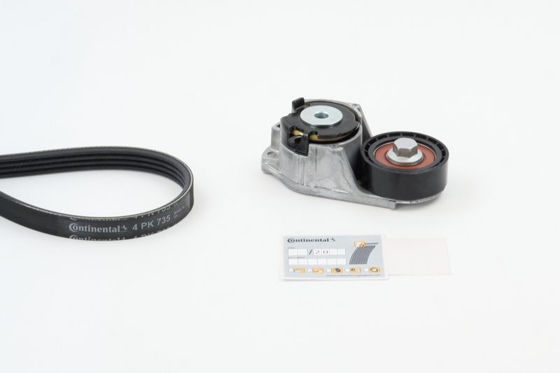 4PK735K1 CONTINENTAL CTAM Kit Cinghie Poly-V 