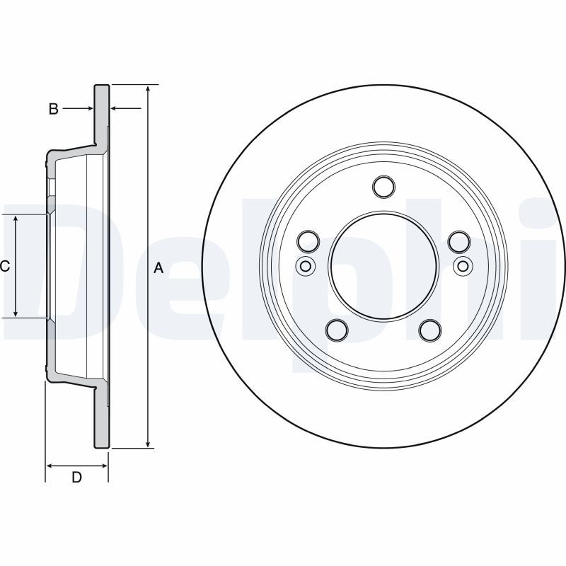 BG4559 DELPHI Disco freno 