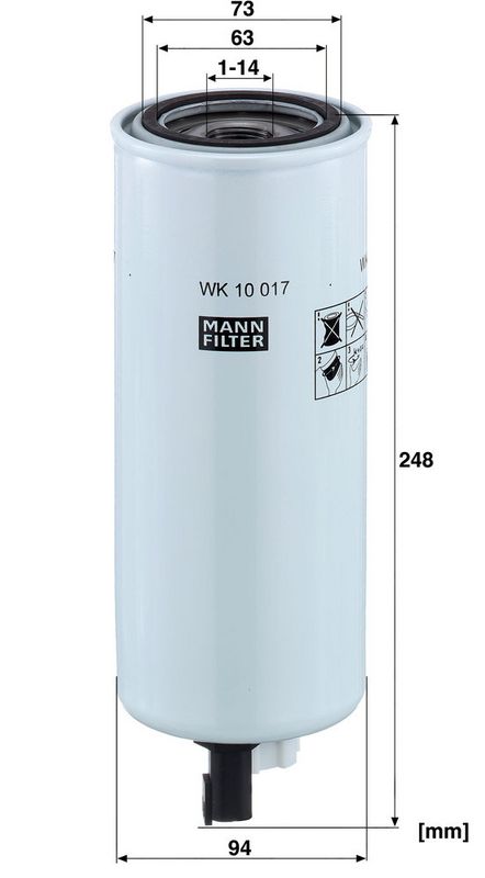 WK10017X MANN-FILTER Filtro carburante 