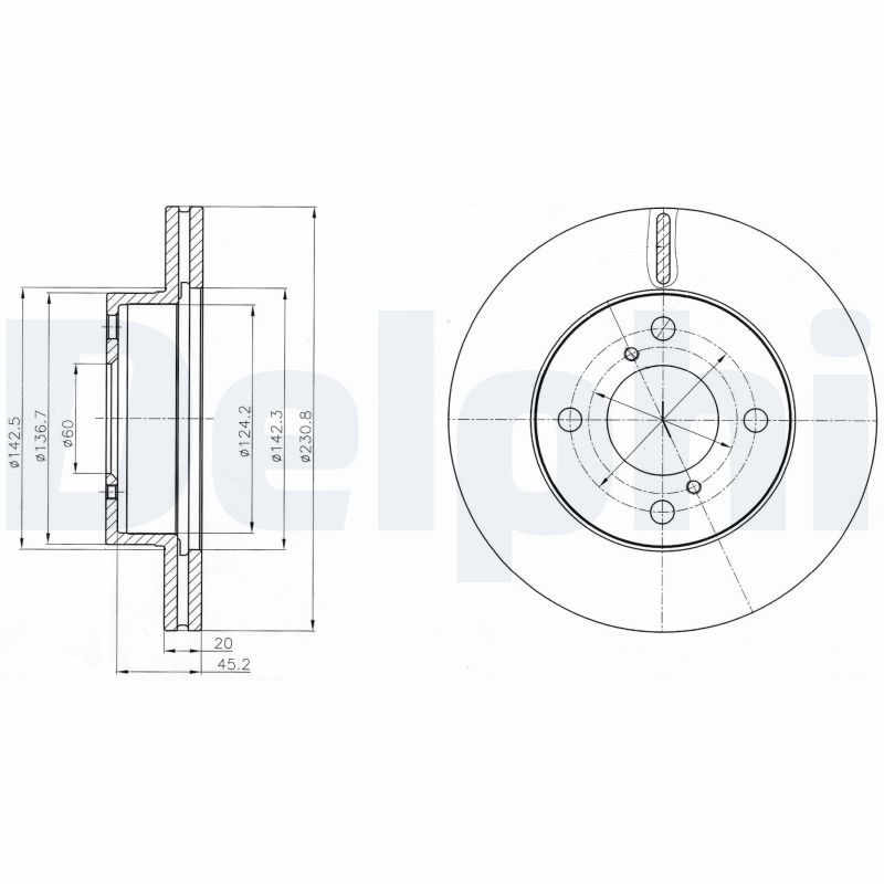 BG4271C DELPHI Disco freno 