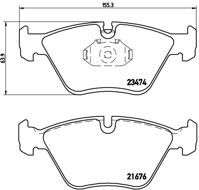 P06042 BREMBO Kit pastiglie freno, Freno a disco 