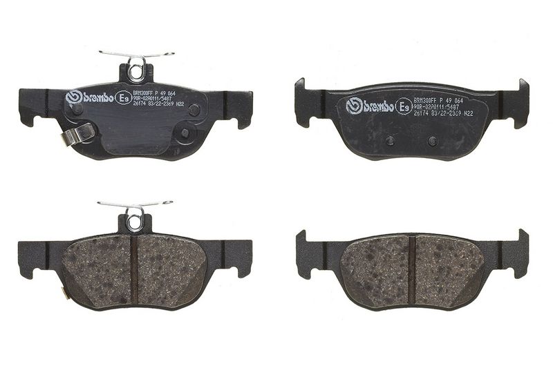 P49064 BREMBO Kit pastiglie freno, Freno a disco 