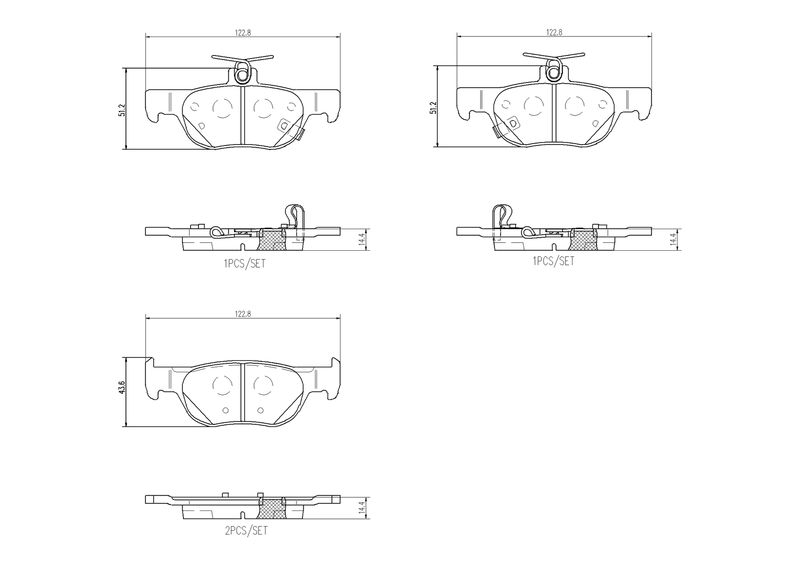 P49064 BREMBO Kit pastiglie freno, Freno a disco 