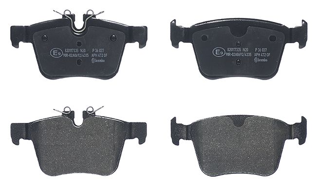 P36037 BREMBO Kit pastiglie freno, Freno a disco 
