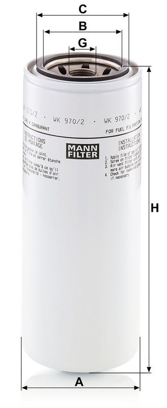 WK970/2 MANN-FILTER Filtro carburante 