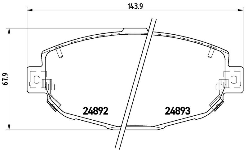 P83104 BREMBO Kit pastiglie freno, Freno a disco 