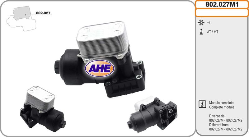 802.027M1 AHE Radiatore olio, Olio motore 